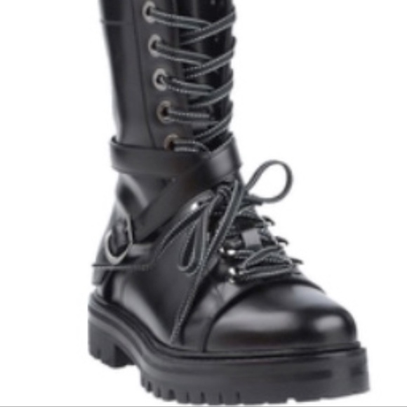 Valentino Garavani Rockstud Boots Motorcycle Moto Kylie Jenner - Picture 3 of 12